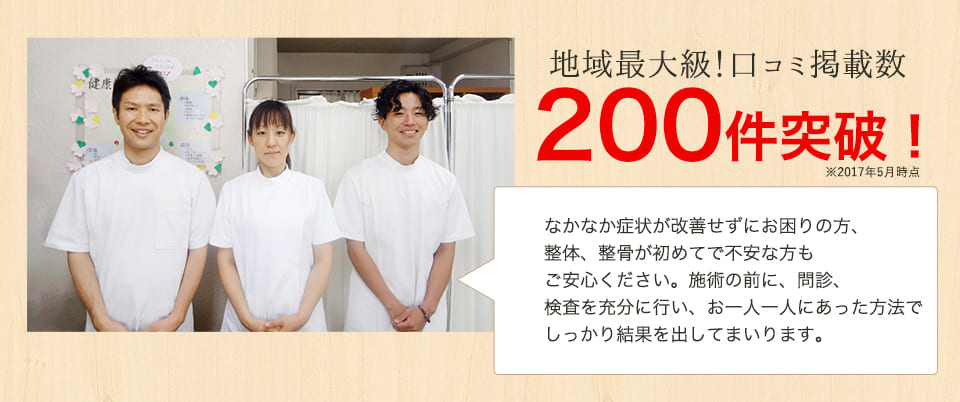 口コミ件数200件突破
